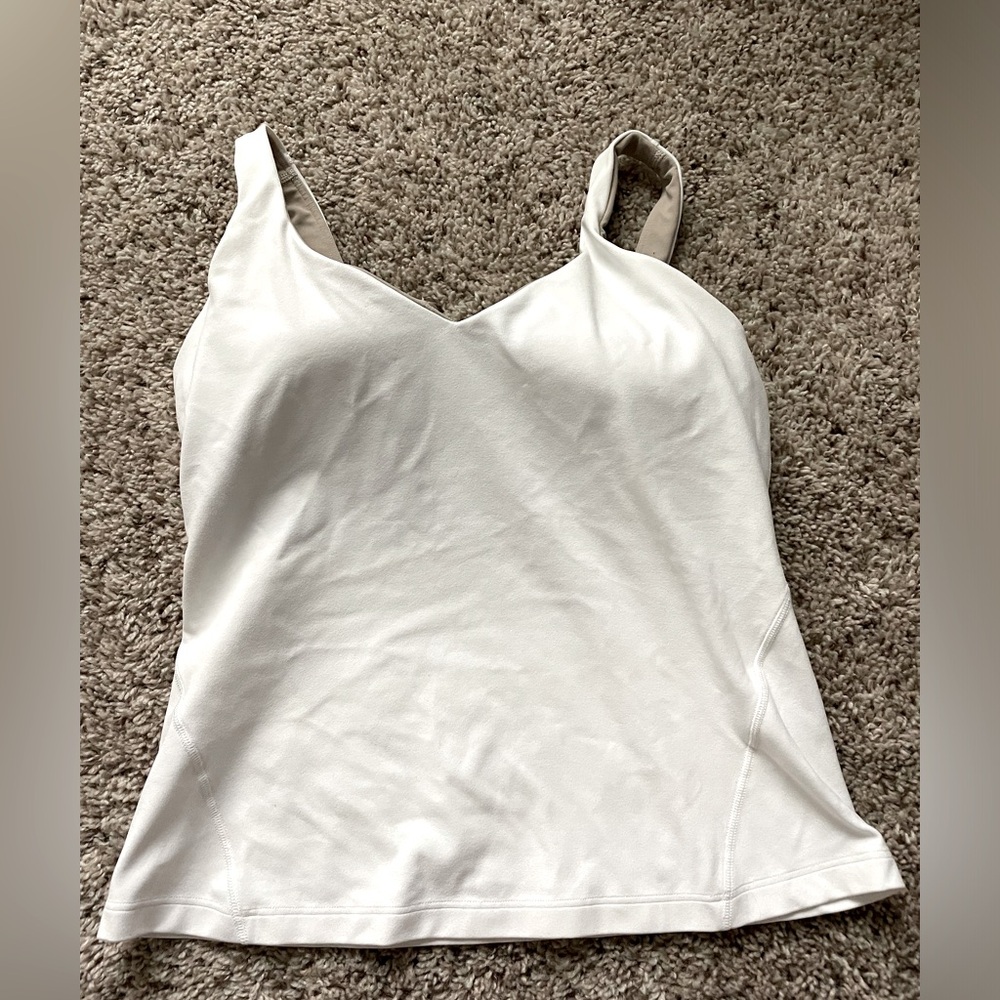 Great preowned condition lululemon align tank size 8 color white